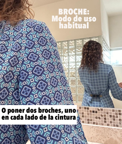 2 Broches Ajusta/acintura Ropa. Regalo Día Madres. Elásticos Plateado