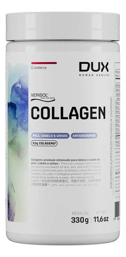 Colágeno Hidrolisado Verisol Dux Nutrition - 330g Sabor Cranberry