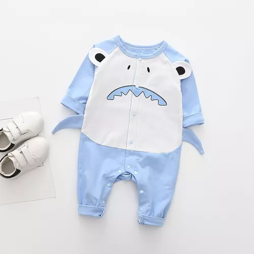 Mameluco Tiburón Baby Shark Moda Bebe Niña