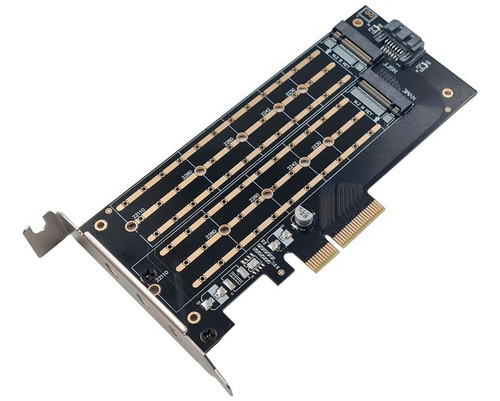 Placa Pcie Nvme E M.2 Sata Duplo Ssd Pci Express 4.0 3.0 X4