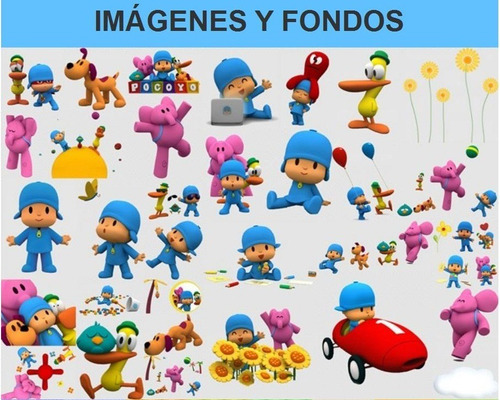 Kit Imprimible Candy Bar Pocoyo Fiesta 3x1