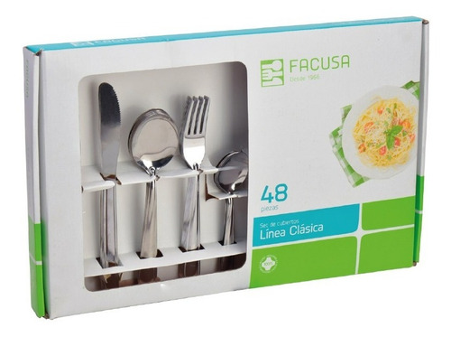 Set De Cubierto Facusa 48 Pzas Mod 630 Acero Inox Oferta