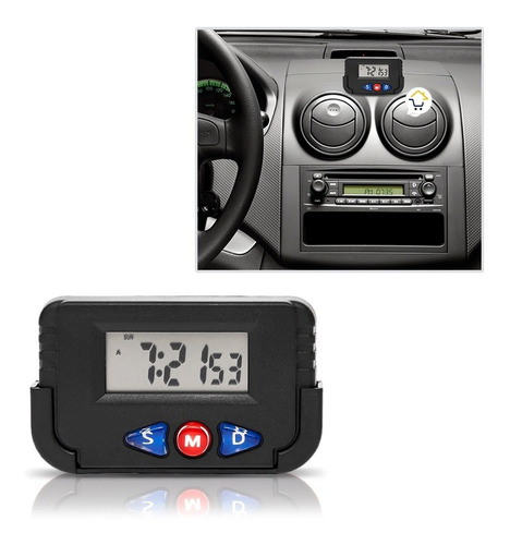Reloj Digital Para Carro Alarma Cronómetro Na613d