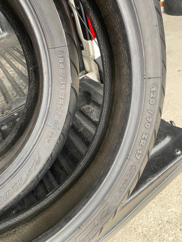 Pneus 120/70/17 E 180/55/17 Michelin Road 2 Usados Riscados (Usado)