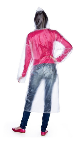 Imagem 7 de 9 de Kit 10 Capa De Chuva Descartável Transparente Unissex