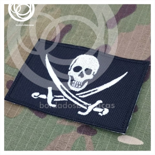 Parche Pirate Flag Skull Bordado Táctico Us Army Navy Swat