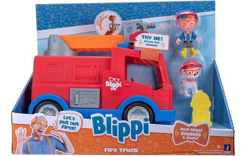 Blippi Juego De Bomberos, Incluye Figura De Bombero Color Camión de bombero