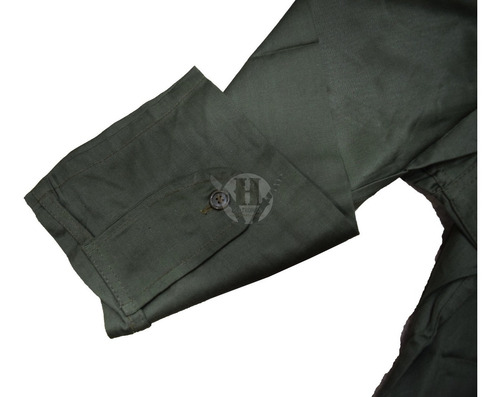Camisa Chaquetilla Tactica Militar Verde 42 Al 52 Unisex