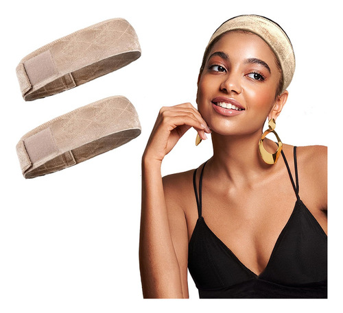 Banda Pelo Flexible Ajustable Con Agarre Peluca, Bufan 2pcs