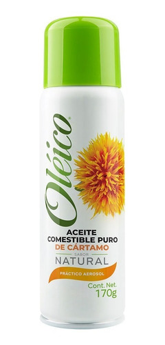 Imagen 1 de 1 de Aceite Oléico Puro De Cártamo En Aerosol Original 170 G