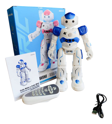 Rc Robot Control Remoto Juguete Inteligente Cantar Bailar Robot Blanco/azul