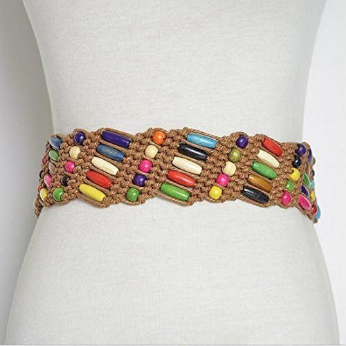 Viva Fancy Bohemia Mujeres Colorido Cinturón Tejido Cera Cue