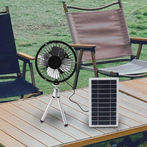 O Mini Ventilador Recargable Con Energía Solar Fuerte Viento
