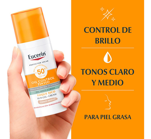 Eucerin Sun Control Protector Solar Facial Medio Fps50+ 50ml
