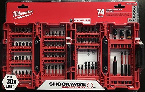 Kit 74 Piezas Puntas Y Adaptadores Para Milwaukee Shockwave 