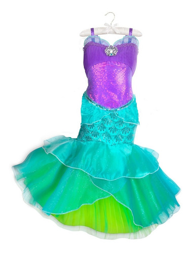 Disfraz Vestido Ariel La Sirenita Disney Store Original T7-8