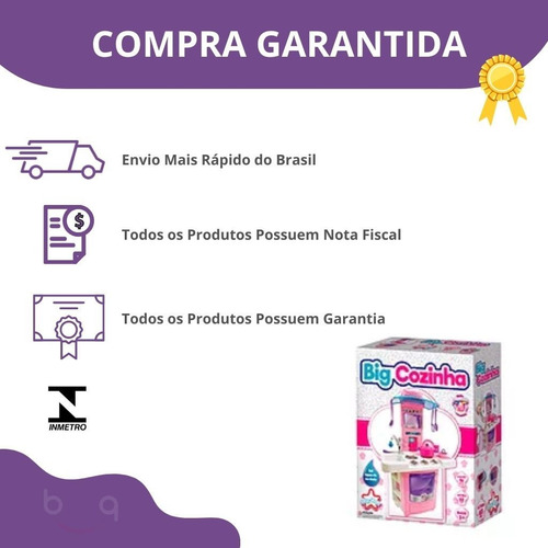 Imagem 4 de 4 de Cozinha Infantil Menina Completa Pia Fogão Forno Sai Água
