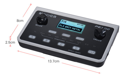 Processador Portátil De Múltiplos Efeitos Para Guitarra Mooe