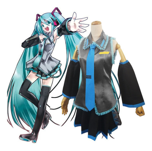 Hatsune Miku Vocaloid Mucama Traje De Fórmula Miku