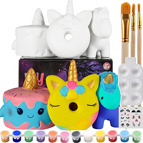 Pinta Tus Propios Squishies, Jumbo Unicorn Squishy Niñ...