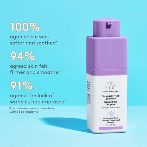 Creme de olhos Ceramighty Af com ceramidas — bebida em pó, tipo de pele de elefante, todos os tipos de pele