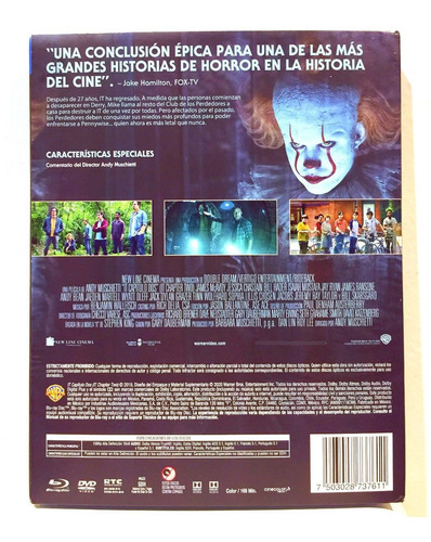 Imagen 2 de 2 de Eso: Capitulo Dos It 2 Bluray + Dvd Nuevo