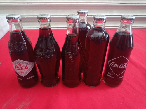 Pack 6 Botellas Coca Cola 80 Años En México (Usado)