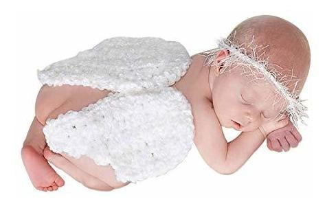 Isocute Baby Angel Alas Y Headband Para Recién B07f812vwz1