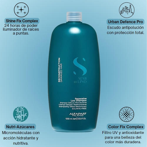 Shampoo Reconstrucción Sdl Alfaparf Cabello Dañado - 1000 Ml