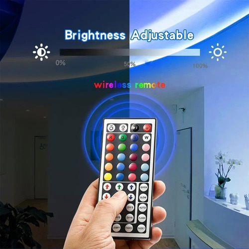 Luz Decorativa Rgb 20m Mudar De Cor Com Controle Remoto Ir
