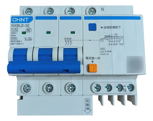 Breaker Chint Electric Nxble-32 C32 3p +n