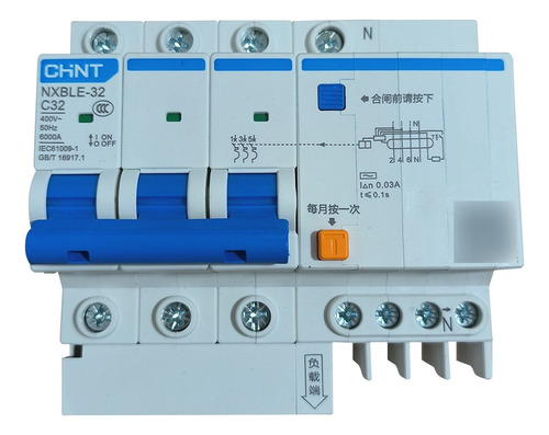 Breaker Chint Electric Nxble-32 C32 3p +n