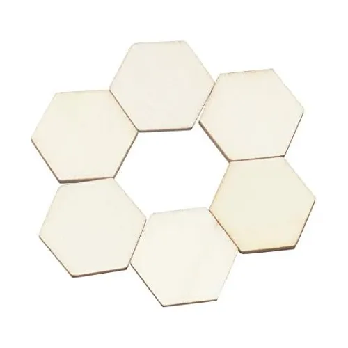 comprar Rebanadas De Madera Forma De Hexágono Sin Acabado Deco...