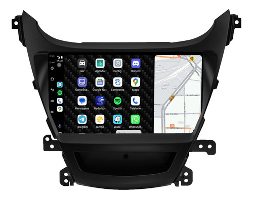 Multimidia Elantra 12/14 9p Android 14 Carplay 4gb 64gb