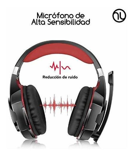 Hanylish Audífonos Gamer, Diadema Con Micrófono Ajustable, S