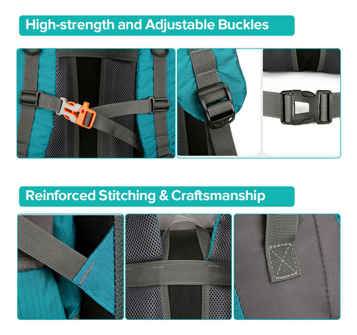 C Funda De Viaje Con Dos Bolsas De Hombro Para Acampar, Lluvia