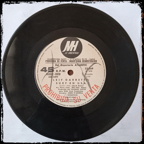 Leif Garrett Surfin´ Usa 1978 Vinilo Single