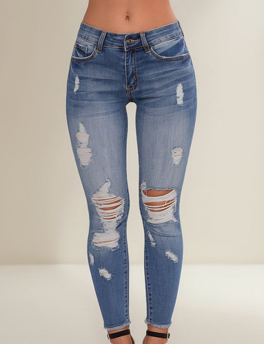 Pantalones Vaqueros De Talla Grande Para Mujer, Cintura Alta