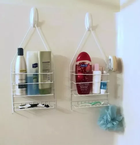 Organizador Para Ducha Baño Porta Shampoo Colgante Blanco