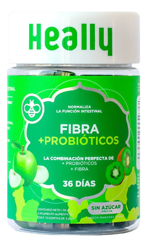Heally Fibra Y Probióticos, 72 Gomitas, Vitaminas 216g