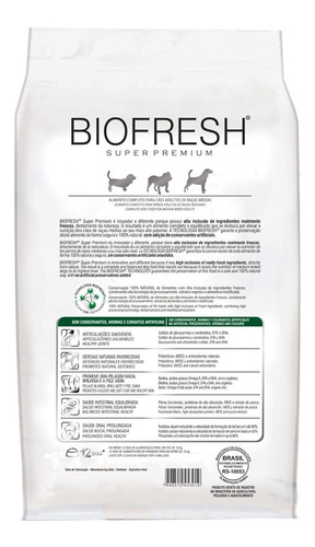 Imagen 2 de 4 de Alimento Biofresh Super Premium para perro adulto de raza mediana sabor carne, frutas y vegetales en bolsa de 3kg