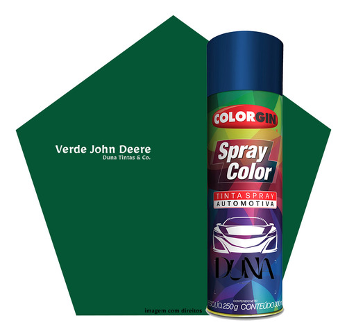 Tinta Spray Automotiva Colorgin 300ml Verde John Deere