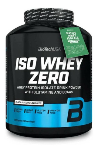 Iso Whey Zero Biotech Proteinas Sabor Black Biscuit 5lb Sabor Galleta negra