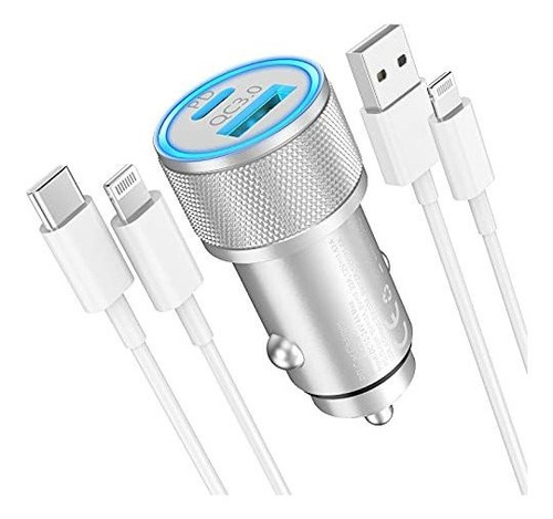 [apple Mfi Certified] iPhone Fast Car Charger, Veetone 38w D