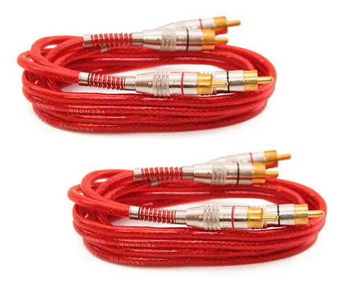 Kit 2 Rca 1 Metro + 1 Rca 5 Metros +controle Longa Distancia