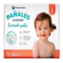 Comprar Pañales Unisex Etapa 5 Members Mark 78 Pzas