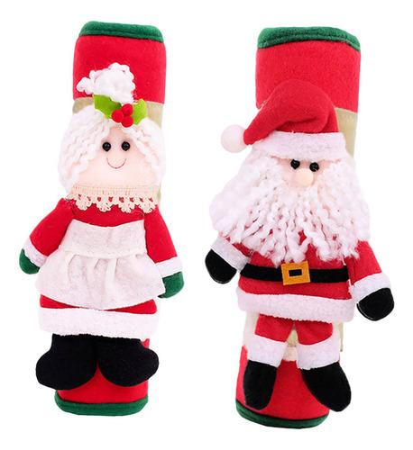 2 Fundas Para Manijas De Refrigerador Navideñas Para