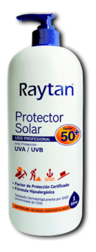Protector Bloqueador Solar Raytan Spf 50+ 1l Con Valvula