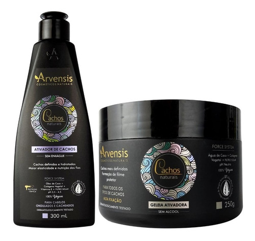 Kit Arvensis Ativador Ondulado + Geleia Alta Fixação 250g