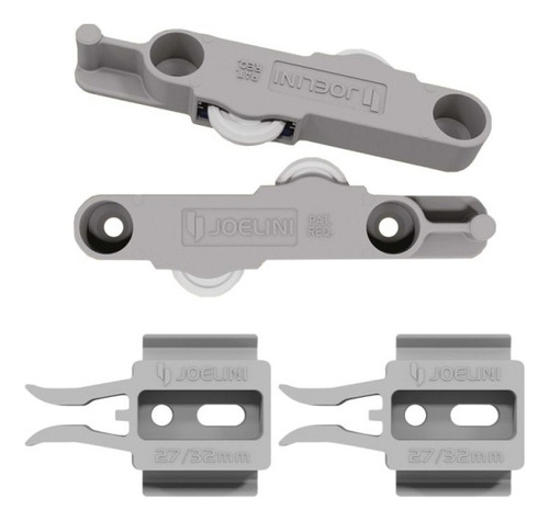 Kit Porta Correr Joelini Embutir Jp85 Folga Zero Azul 28.5mm